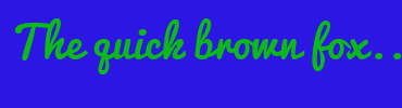 Image with Font Color 0BBA16 and Background Color 2B16E3